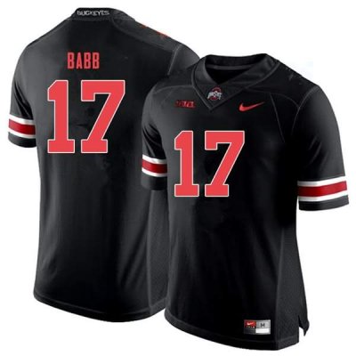 NCAA Ohio State Buckeyes Men's #17 Kamryn Babb Black Out Nike Football College Jersey CAO3345ZZ